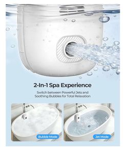 Portable Bath Jets For Tub W/ Bubble Mode