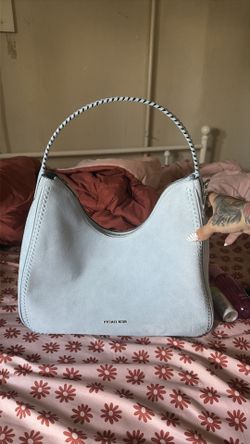 MK Blue Suede Hobo Shoulder Bag