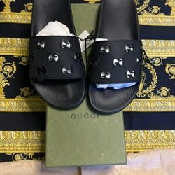 Women's Gucci Slides Like New In Box Authentic With Dust Bags