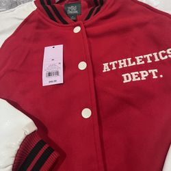 Women Faux Leather Jacket M Size