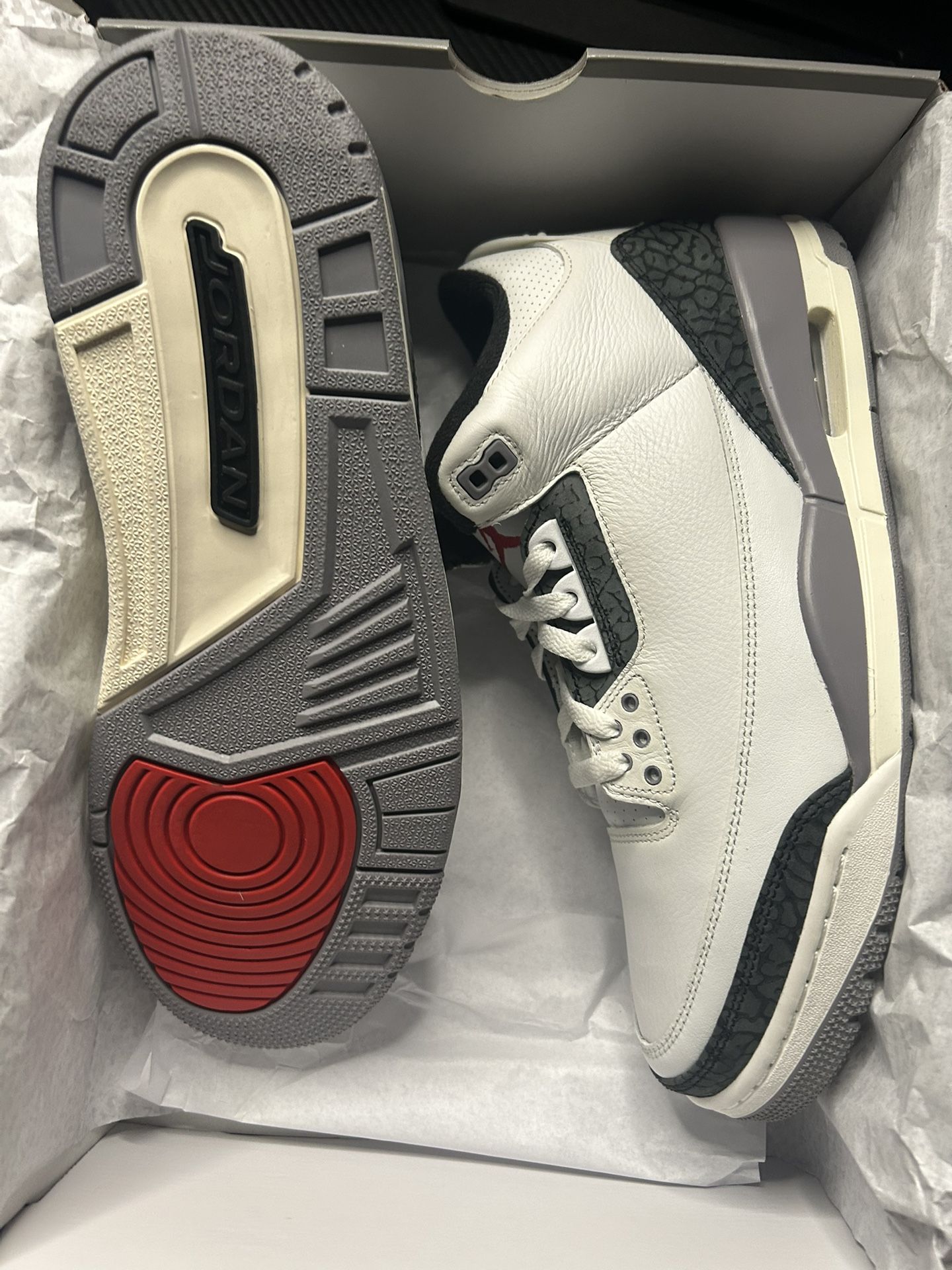 Jordan 3 Cement Grey Size 11 New