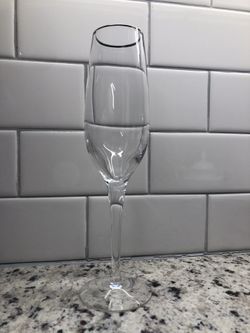 Lenox USA Millennium Edition Platinum-rimmed crystal champagne flutes