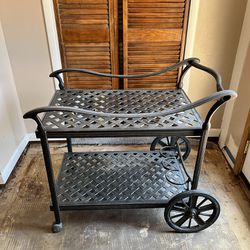 Black Iron Serving/ Bar Cart