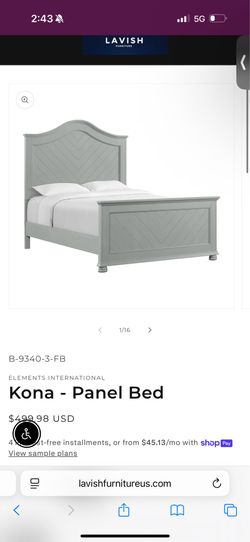 New full size bed