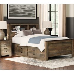 Trinell Full Bookcase Bed with 2 Storage Drawers