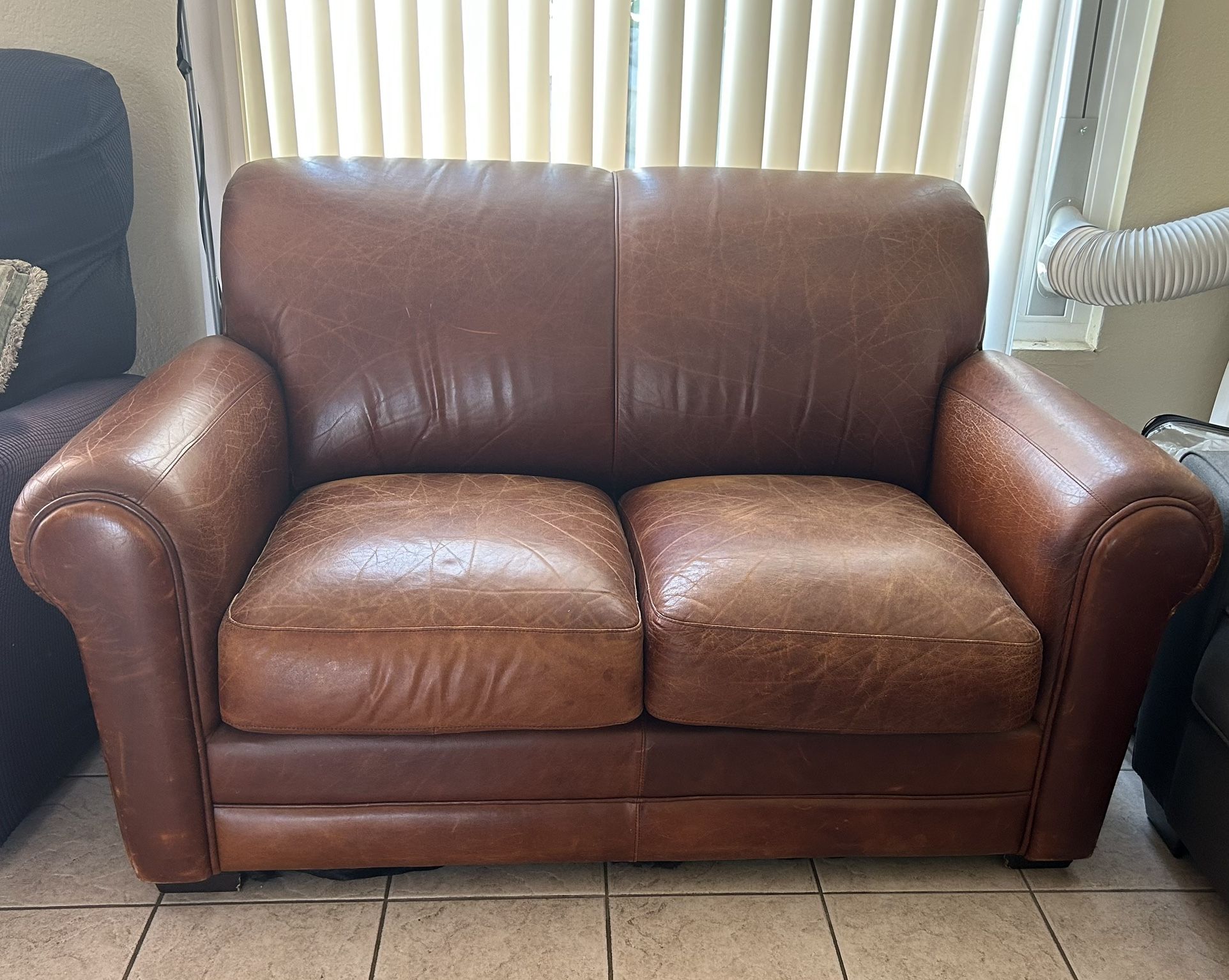 Leather Loveseat