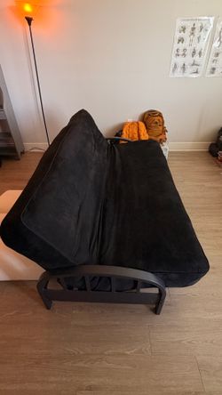 FREE Black Futon Sofa Bed & Metal Frame – MUST PICK UP ASAP