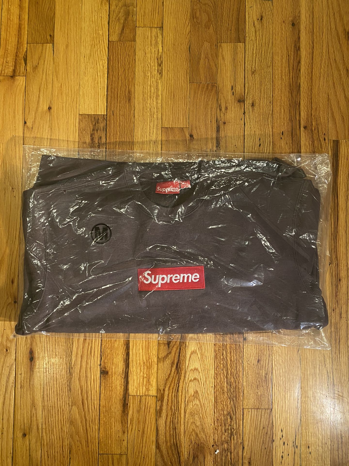 Supreme Box Logo Crewneck Brown
