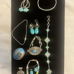 JEWELRY SALE;  Turquoise Pieces & Sterling Silver