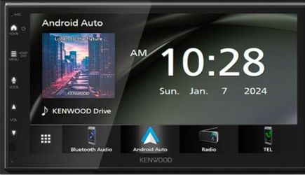KENWOOD DMX4710S Digital Car Stereo (50W x 6-Ch), Apple CarPlay & Android Auto Compatible, Bluetooth-Enabled Head Unit with 6.8" LCD Display, Single D