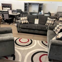 NEW🌲$10 Down Payment Finance 🌲Abinger 3 Piece Living Room Set🌲Sofa & Loveseat & Chair 🌲