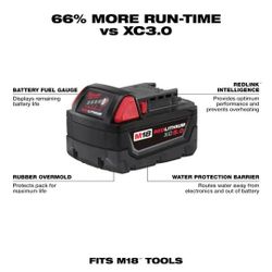Brand New - Milwaukee M18 5.0Ah Battery B – Model 48-11-1850