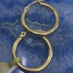 $175 Yellow Gold Hoop Earrings 