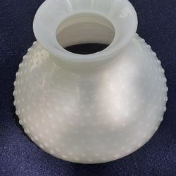 8" Hobnail Milk Glass Oil/Kerosene Lamp Top