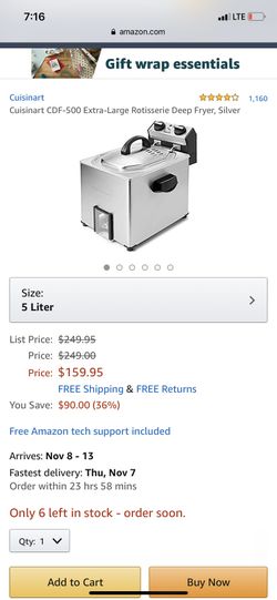 CUISINART Extra Large Rotisserie Deep Fryer NEW