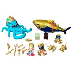 Treasure X Sunken Gold Shark & Octopus & Action Figure & Accessories Lot