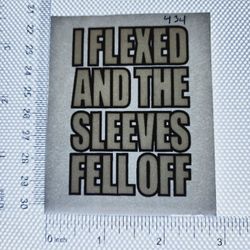 Iron On Heat Transfer  Good For T-shirts Sweaters Jackets T Shirt Design Size Is About 3x2 I Flexed And The Sleeves Fell Off #434