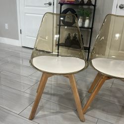 Modern Acrylic Dining Chairs – Set of 4
