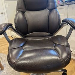 Leather Swivel Office Chair
