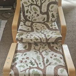 IKEA chair and ottoman