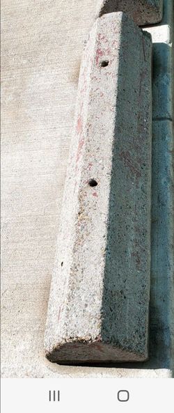 2 Concrete Parking Bumper (wheel stop) 34.5 Inches long By 8 Inches Wide $30 Each