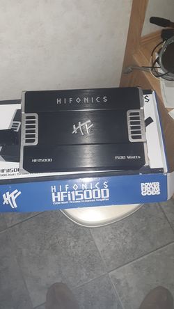 Hifonics 1500 w 1ohm stable competition amplifier