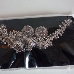 Indian Oxidized Jhumka Earrings