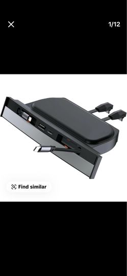 YONZEE  Retractable USB Hub for Tesla Accessories Multi-Port Model 3/Y Concealed Docking Station with Dustproof Sliding Cover and Quick Charging Model