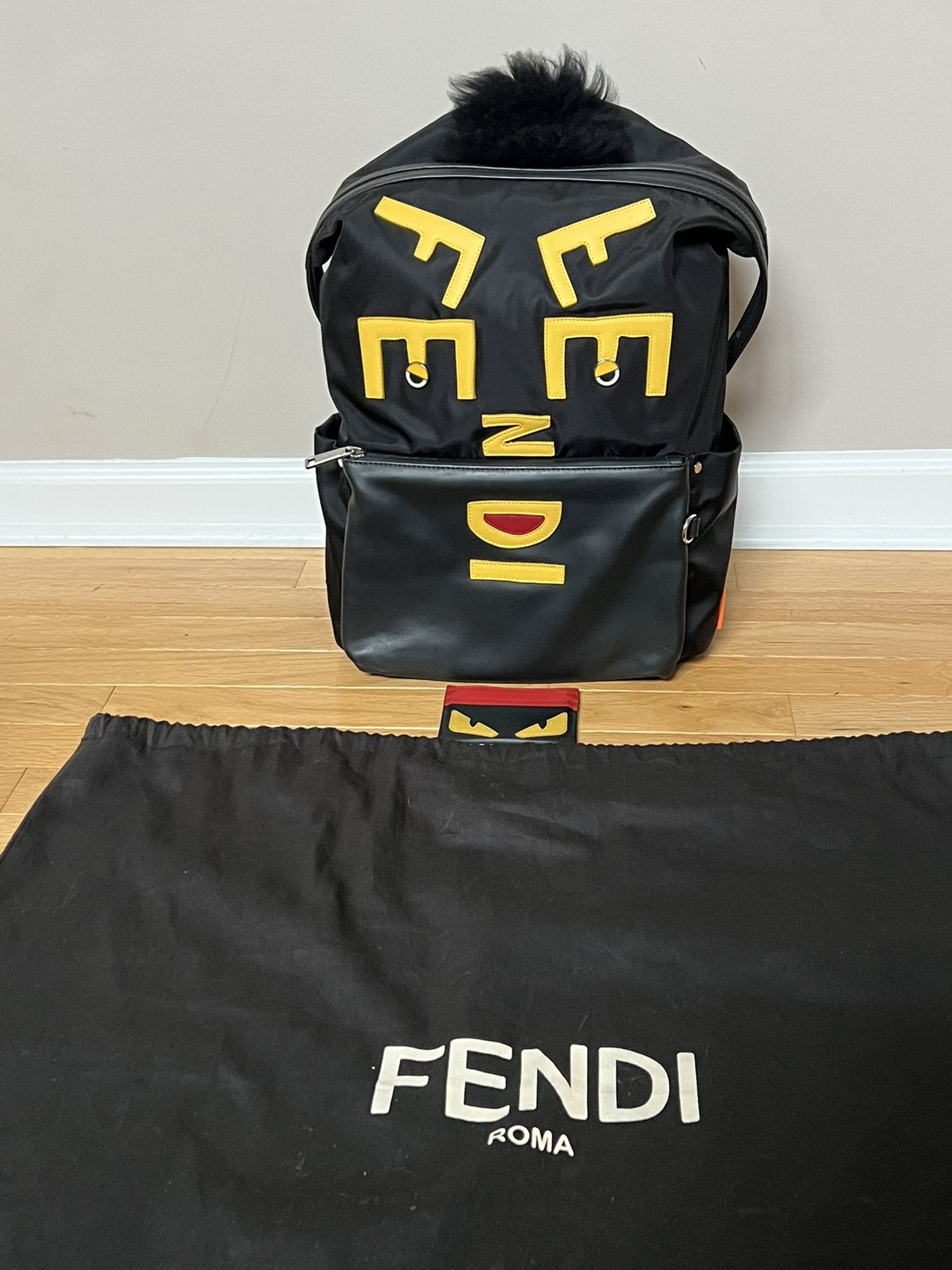 Fendi Monster Love Bliss Backpack And Matching Card Wallet 