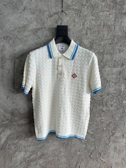 Casablanca Cotton Bouclé Polo Shirt