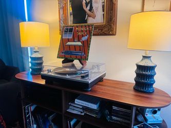 21" Ceramic Table Lamps Set of 2 - Mid Century Modern MCM