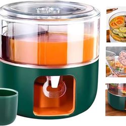 Upgraded Beverage Dispenser for Fridge,360° Rotatable Water Laundry Detergent or Drink Dispenser for BBQ Picnic Pool Party and Social Events 1.5 Gallo