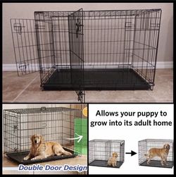 🐾 48” Brand New Double Door Puppy Dog Crate / Kennel with Divider 🐾