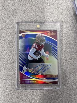 2025 Panini Absolute Jordan James RC Auto Spectrum Blue /50 #144 49ers