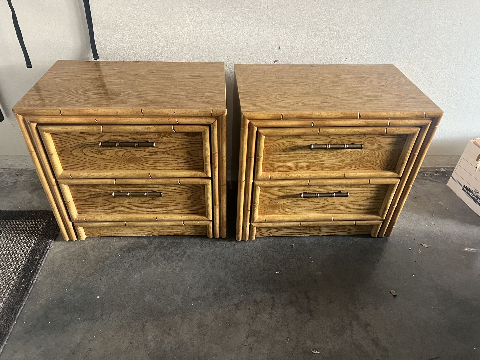 2 Real Wood Nightstands 