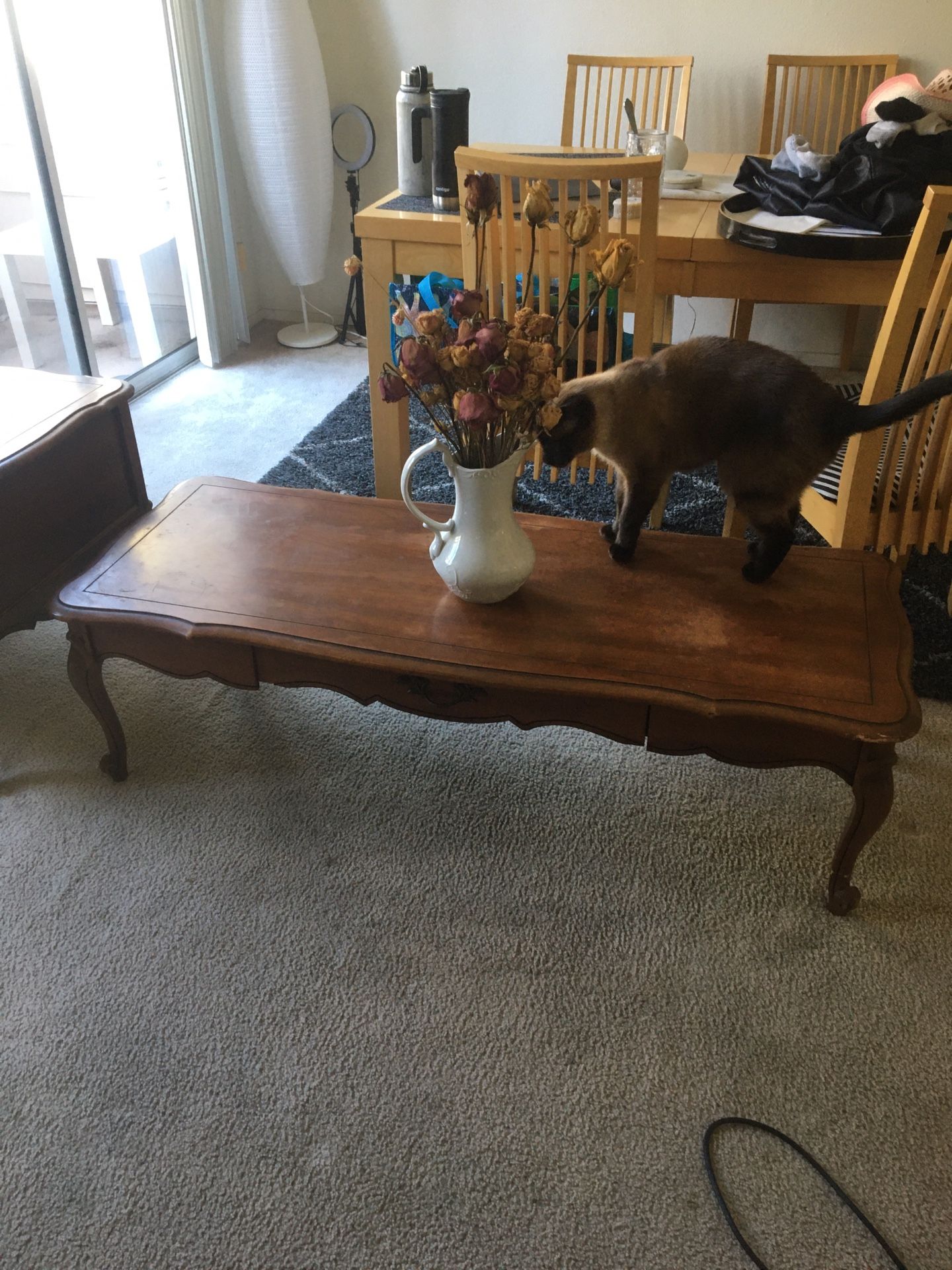 Vintage Style Victorian Coffee table + End Table