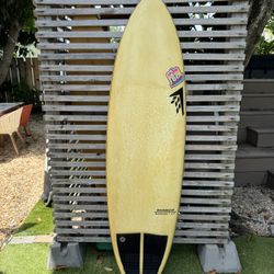 Firewire Machado 6’0 moonbeam surfboard w/ lost/mayhem carbon fiber future fins.
