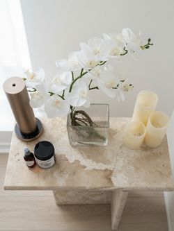 TRAVERTINE CONSOLE TABLE - CUSTOM MADE