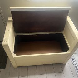 Bench with space for toys