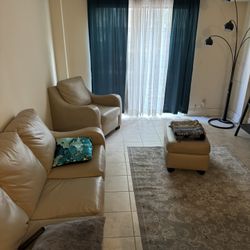 3 Piece Leather Sofa Set