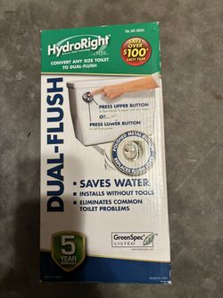 Two HydroRight Dual-Flush Toilet Converters