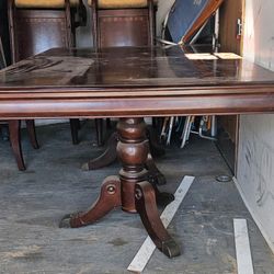 Solid Wood Dining Room Table With Leaf