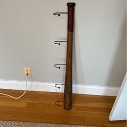 Pottery Barn Grand Slam Baseball Bat Hat and Coat  Hook Wood