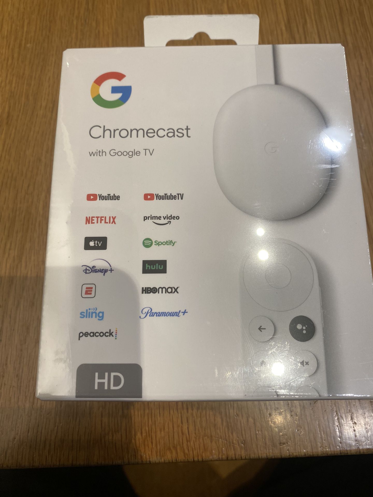 NEW Chromecast with Google TV (HD) - Streaming Stick voice Search 1080p HD - Snow