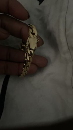 Cuban Link Bracelet Gold Plated 6mm 9inch