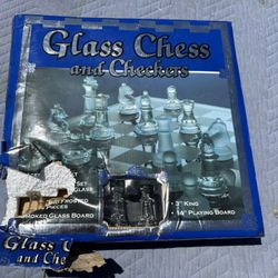 Glass Chess And Checkers Set