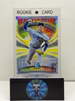 2025 Bowman Chrome ROKI SASAKI Max Volume #MV-1 Dodgers Rookie Refractor