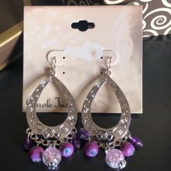 Elegant Silver Tone Earrings