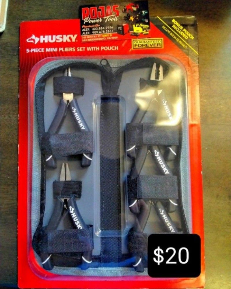 HUSKY 5 PIECE Mini pliers set With pouch