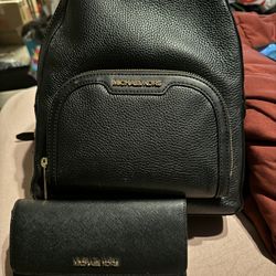 Micheal Kors Backpack And Wallet